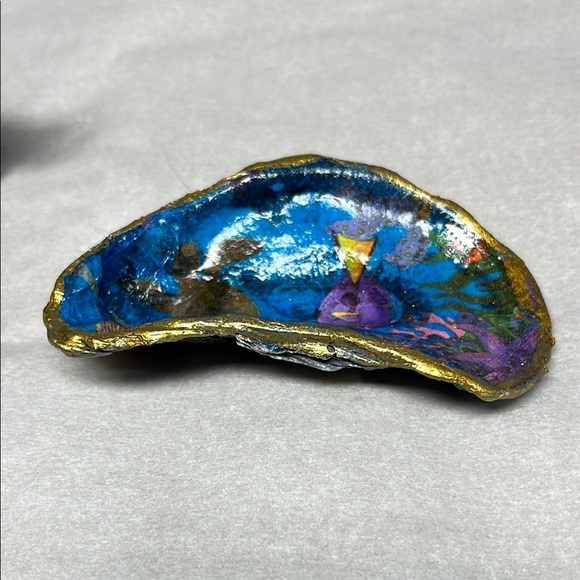 Handmade decoupage Decorative Ring Dish Shell - Picture 4 of 7